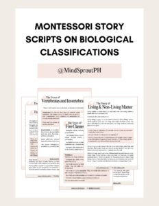 montessori story scrip on biological classifications