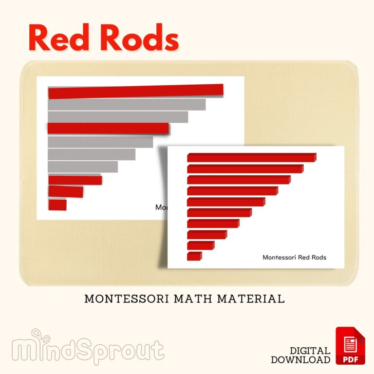 diy montessori red rods mindsprout